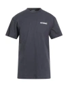 Jacquemus Man T-shirt Midnight Blue Size Xl Organic Cotton In Gray
