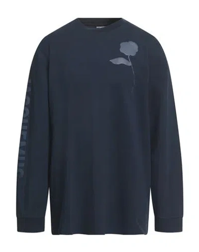 Jacquemus Man T-shirt Midnight Blue Size Xxl Cotton