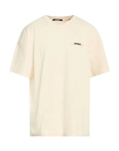 Jacquemus Man T-shirt Cream Size Xxl Cotton In Brown