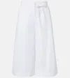 Jacquemus Le Marin High-rise Cotton-poplin Wide-leg Shorts In White