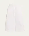 Jacquemus Le Marin High-rise Cotton-poplin Wide-leg Shorts In Black
