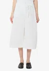 Jacquemus Le Marin High-rise Cotton-poplin Wide-leg Shorts In White