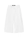 Jacquemus Le Marin High-rise Cotton-poplin Wide-leg Shorts In White