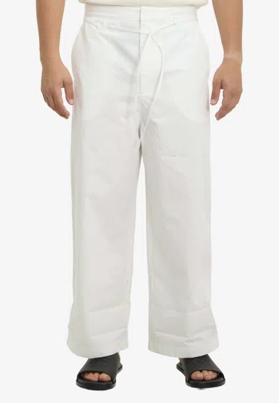 Jacquemus Marin Wide-leg Pants In White