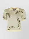 Jacquemus Womens Banana Jacquard Yellow The Marino Banana-print Woven-knitted Polo Top In Multi