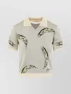 Jacquemus Womens Banana Jacquard Yellow The Marino Banana-print Woven-knitted Polo Top