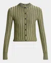Jacquemus Marino Cardigan Multi-black In Green