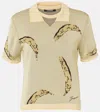Jacquemus Womens Banana Jacquard Yellow The Marino Banana-print Woven-knitted Polo Top In Yellow