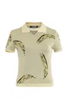 Jacquemus Womens Banana Jacquard Yellow The Marino Banana-print Woven-knitted Polo Top In Yellow