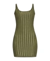 Jacquemus La Robe Marino Patterned Knitted Mini Dress In Green