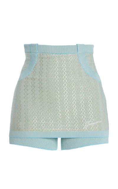 Jacquemus Marino Mini Skort In Blue