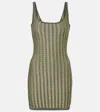 Jacquemus La Robe Marino Patterned Knitted Mini Dress In Multicolor