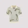 Jacquemus Womens Banana Jacquard Yellow The Marino Banana-print Woven-knitted Polo Top