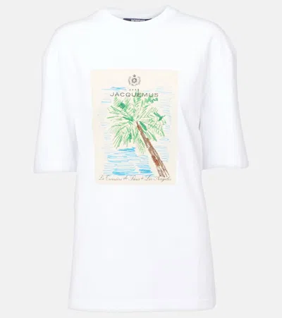 Jacquemus Marino Printed Cotton Jersey T-shirt In White