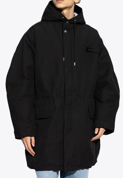 Jacquemus Marrone Hooded Parka Jacket