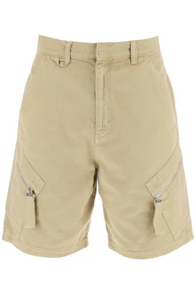 Jacquemus Cargo Bermuda Shorts Buckle Detail In Beige