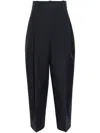 Jacquemus Curved Pleated Trousers In Black