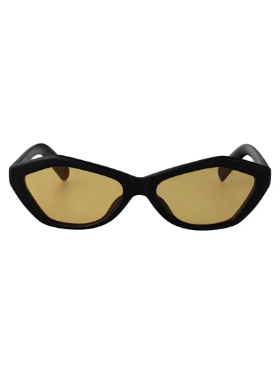 Jacquemus Matt Black/ Matt Black/ Amber Acetate Sunglasses In Brown