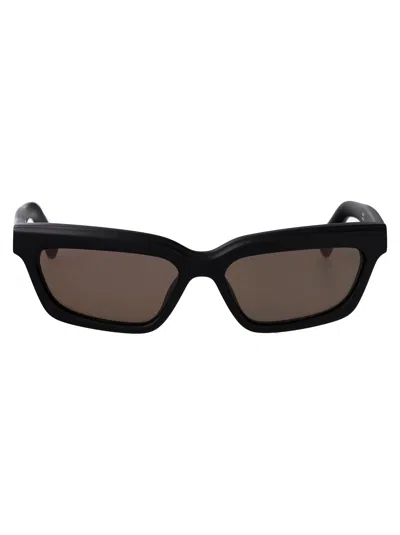 JACQUEMUS JACQUEMUS MATT BLACK/ SILVER/ GREY ACETATE SUNGLASSES