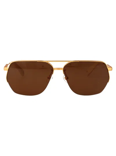 JACQUEMUS JACQUEMUS MATT GOLD/ SAND/ YELLOW STAINLESS STEEL SUNGLASSES