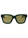 Jacquemus Matte Green Acetate Sunglasses In Black