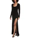 Jacquemus Maxi Alpaca & Mohair-blend Sweaterdress In Black