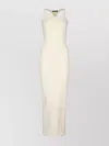 Jacquemus Maxi Length Racerback Dress With Slit Back In Neutral