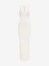 Jacquemus La Robe Scala Stretch-knit Maxi Dress In White