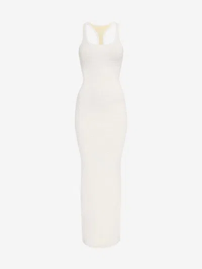 Jacquemus Scala Maxi Dress In Off White 110