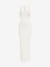 Jacquemus La Robe Scala Stretch-knit Maxi Dress In White