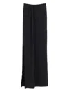 Jacquemus Floor-length Black Skirt With Subtle Side Slit In Black