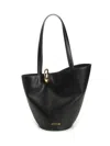 Jacquemus Le Petit Bambola Leather Top Handle Bag In Black