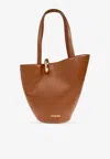 Jacquemus The Medium Bambola Asymmetric Leather Bucket Bag