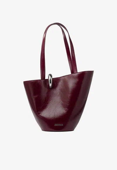 JACQUEMUS MEDIUM BAMBOLA LEATHER BUCKET BAG