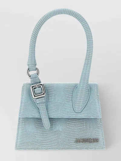 Jacquemus Medium Buckle Top Handle Cross-body Bag In Blue