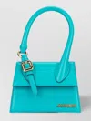 Jacquemus Women Le Chiquito Moyen Blue Leather Shoulder Bag