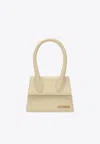 Jacquemus Medium Chiquito Top Handle Bag In Ivory