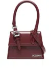 Jacquemus Womens Burgundy Medium Chiquito Buckle Leather Top-handle Bag In Red