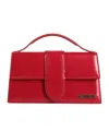 Jacquemus Medium Glossy Leather Shoulder Bag In Red