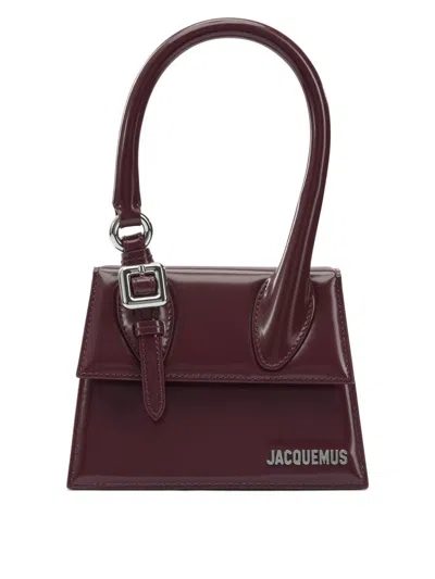 Jacquemus Medium "le Chiquito" Bag With Buckle In Red