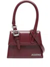 Jacquemus Womens Burgundy Medium Chiquito Buckle Leather Top-handle Bag In Burgundy