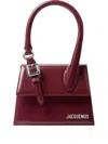 Jacquemus Womens Burgundy Medium Chiquito Buckle Leather Top-handle Bag In Red