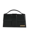 Jacquemus Medium Shiny Leather Shoulder Bag In Black