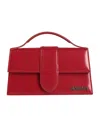 Jacquemus Medium Glossy Leather Shoulder Bag In Red