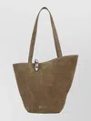 Jacquemus Medium Suede Shoulder Bag With Double Handles In Brown