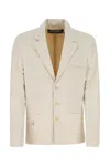 Jacquemus Men Melange Sand Linen Blend Linu Blazer