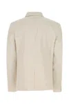 Jacquemus Melange Sand Linen Blend Linu Blazer In 130