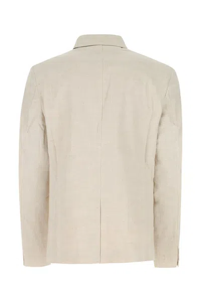 Jacquemus Melange Sand Linen Blend Linu Blazer In 130