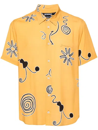 Jacquemus Mello Spiral-print Shirt In Multi