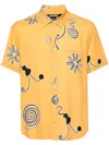 Jacquemus Melo Spiral-print Shirt In Yellow